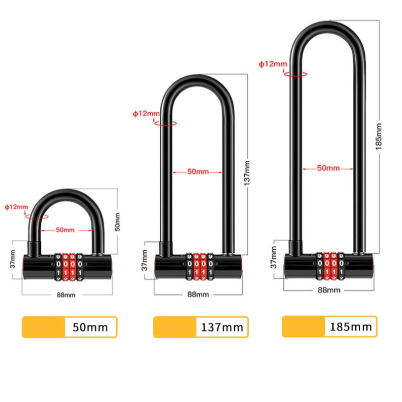 Удлиненный U-образный замок 18 – обзор и цена U Lock Heavy Duty