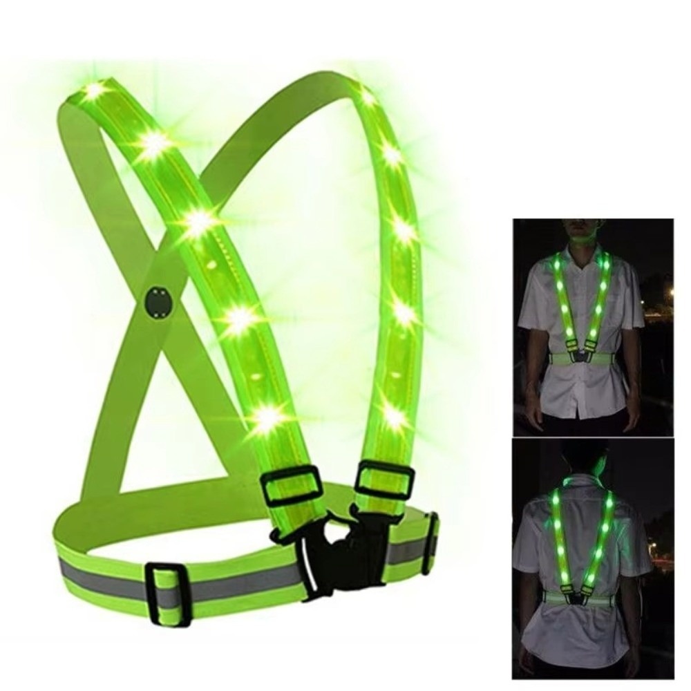 Новый полиэстеровый светодиодн – обзор и цена Reflective Vest Cycling